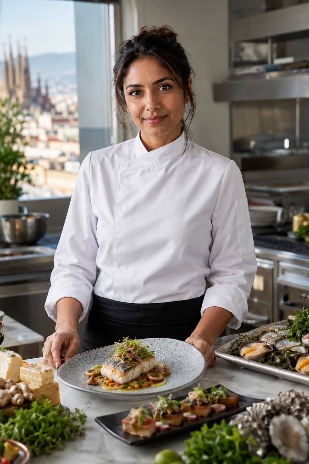 Chef Meera Chopra, private jet chef covering Josep Tarradellas Barcelona-El Prat Airport