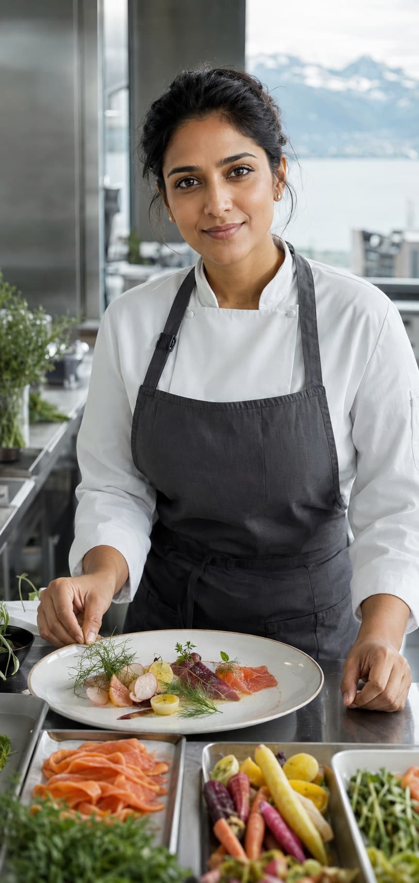 Chef Ayana Sharma, private jet chef covering Geneva International Airport