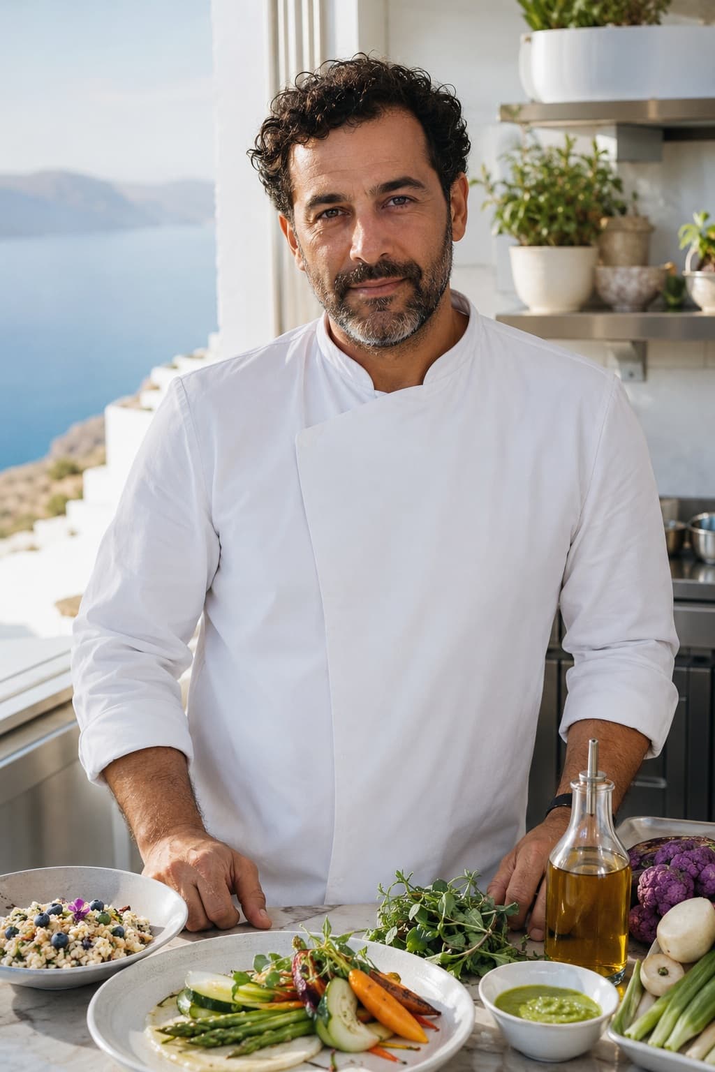 Chef Tariq De Luca, private jet chef covering Mykonos Island National Airport