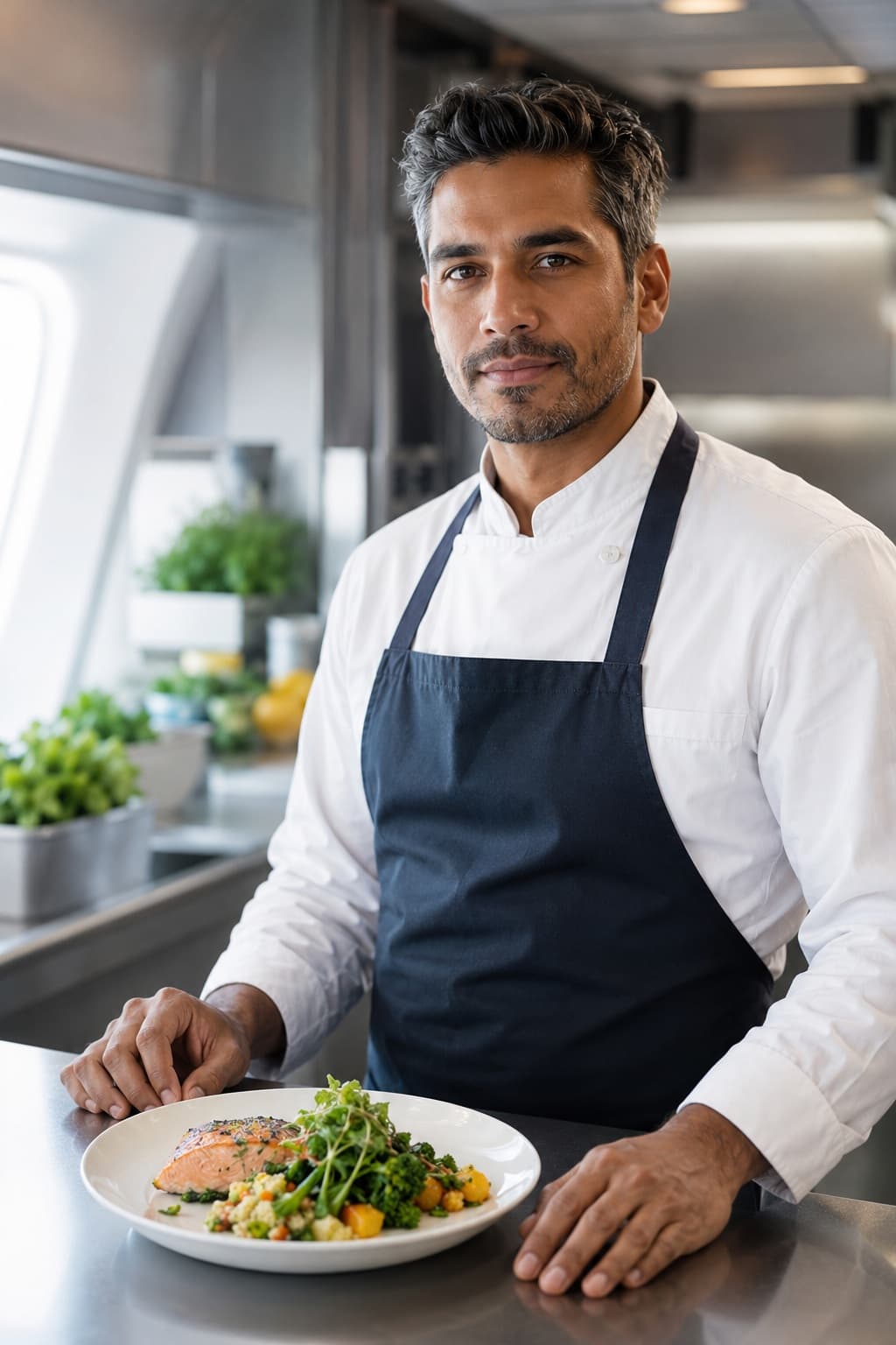 Chef Aditya Larsen, private jet chef covering Lydd London Ashford Airport