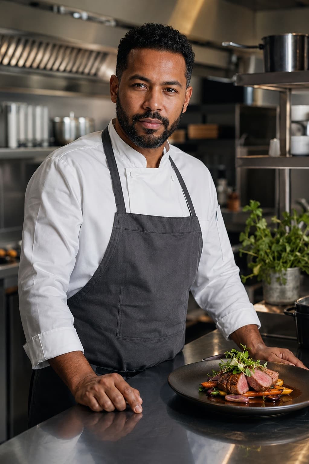 Chef Omar Bennett, private jet chef covering Malacky/Kuchyňa Air Base