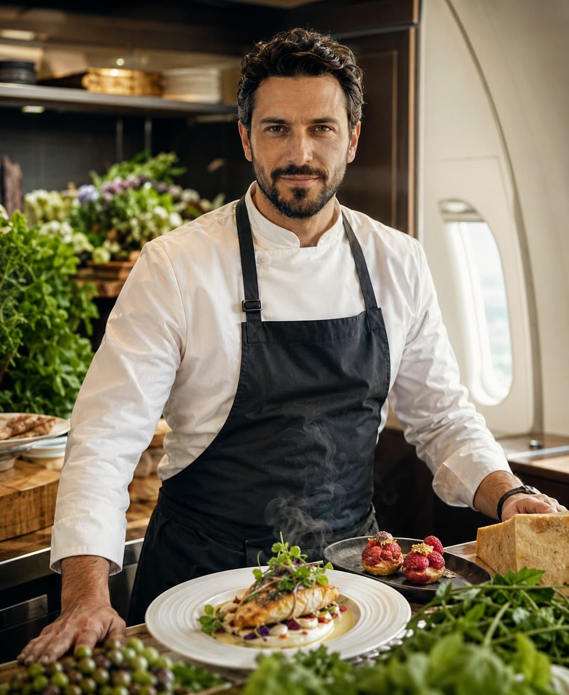Chef Petros Rizzo, private jet chef covering Felipe Ángeles International Airport