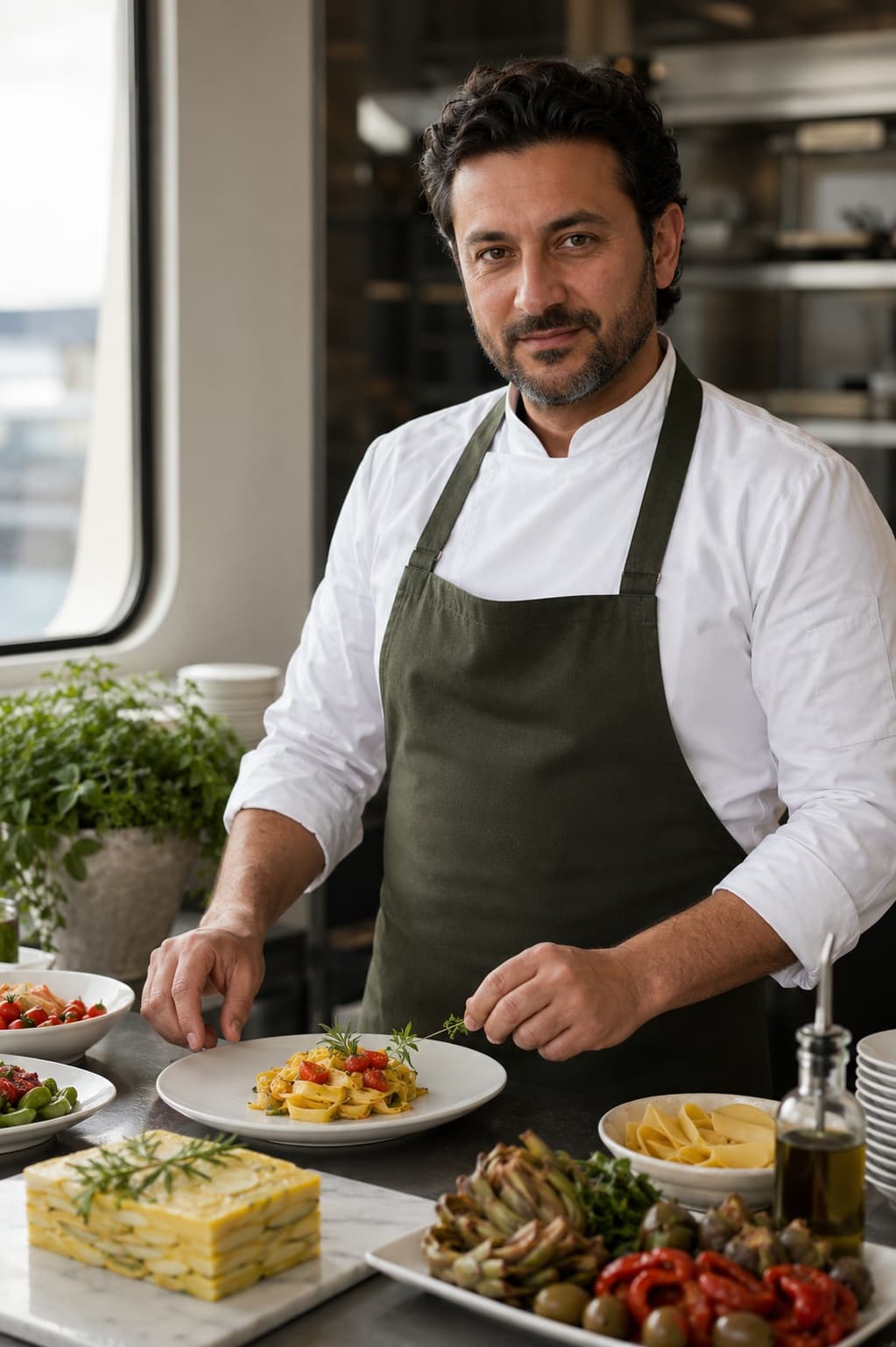 Chef Hao Nasser, private jet chef covering Il Caravaggio International Airport