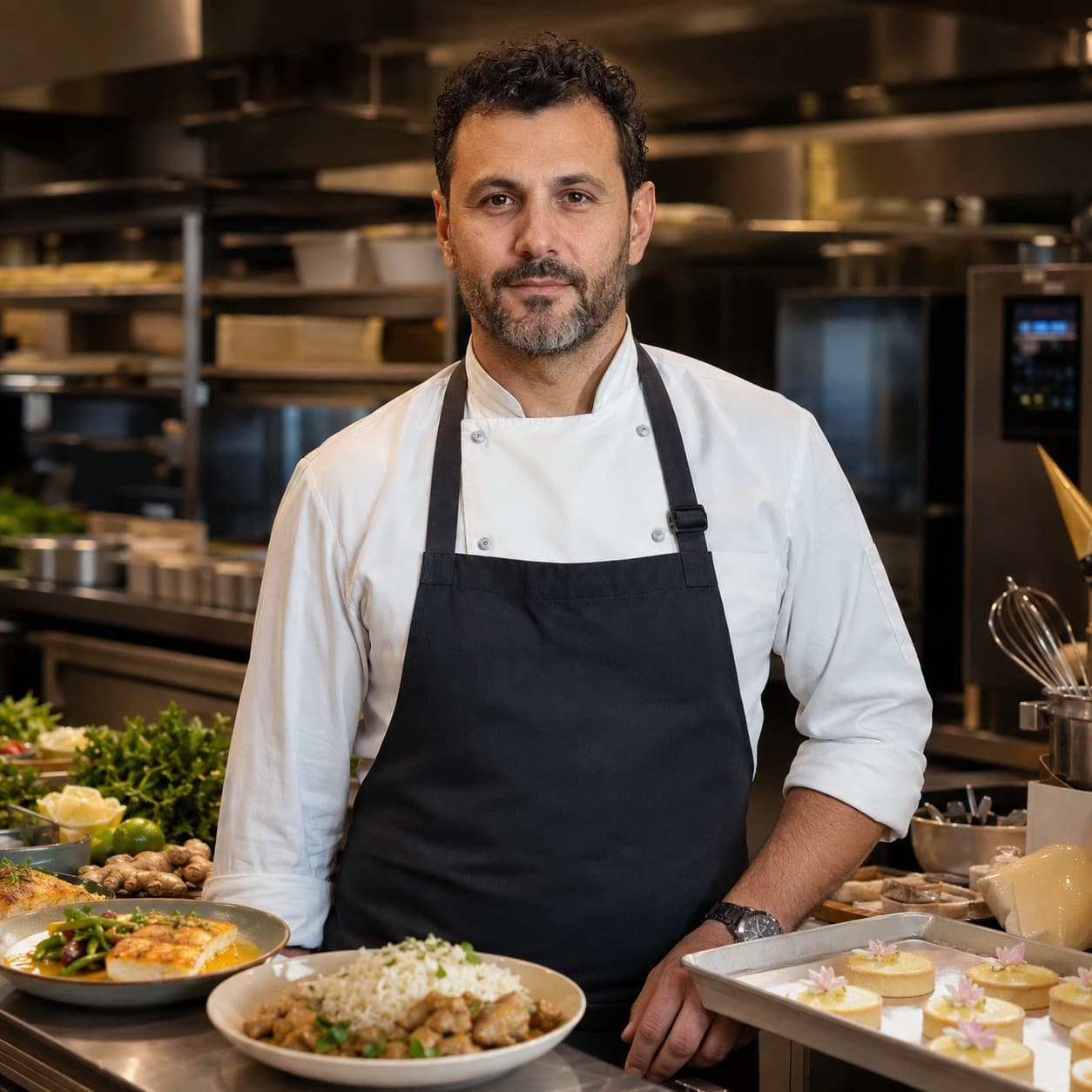 Chef Davide Awad, private jet chef covering Dehradun Jolly Grant Airport