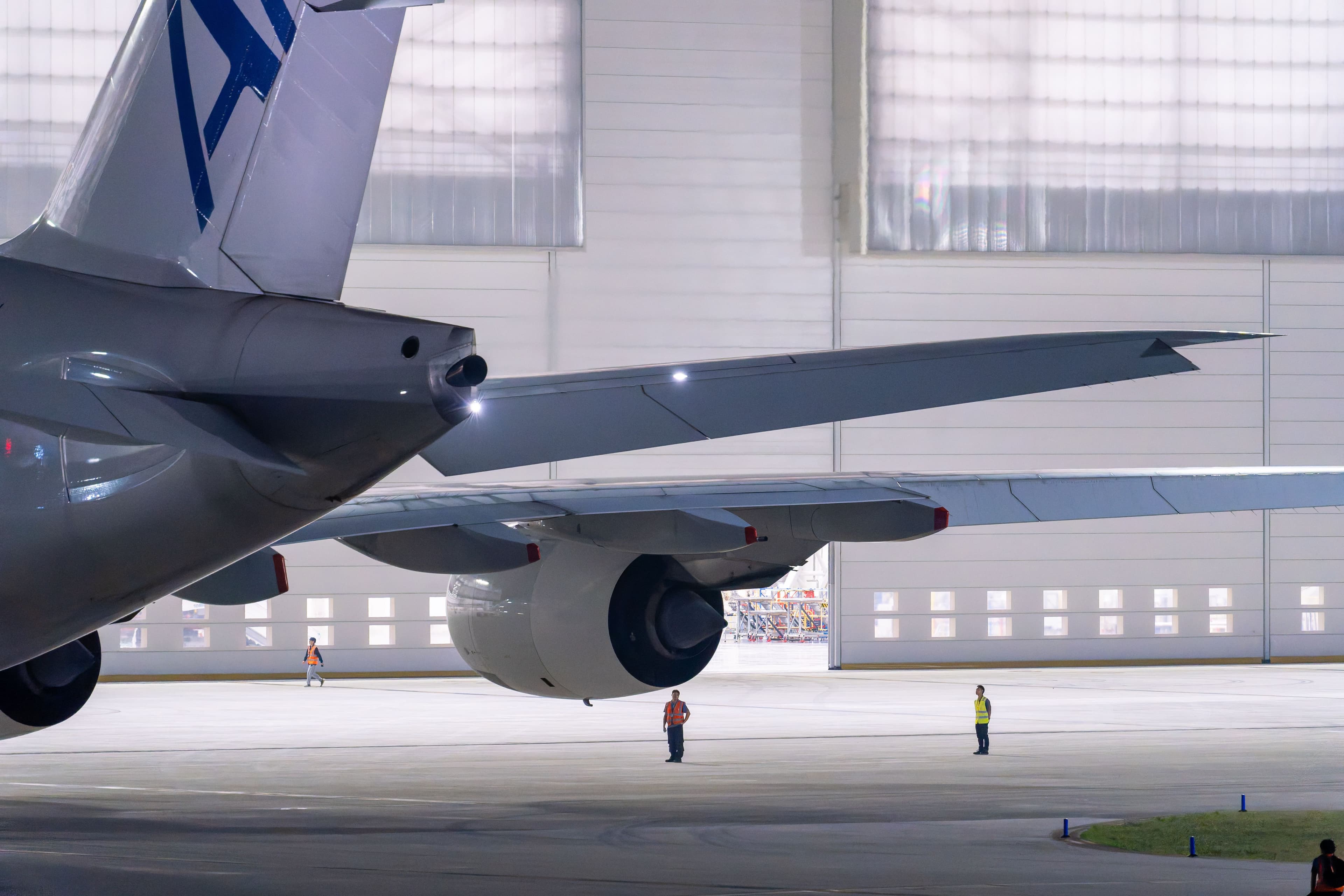 Business jet on the ramp before departure