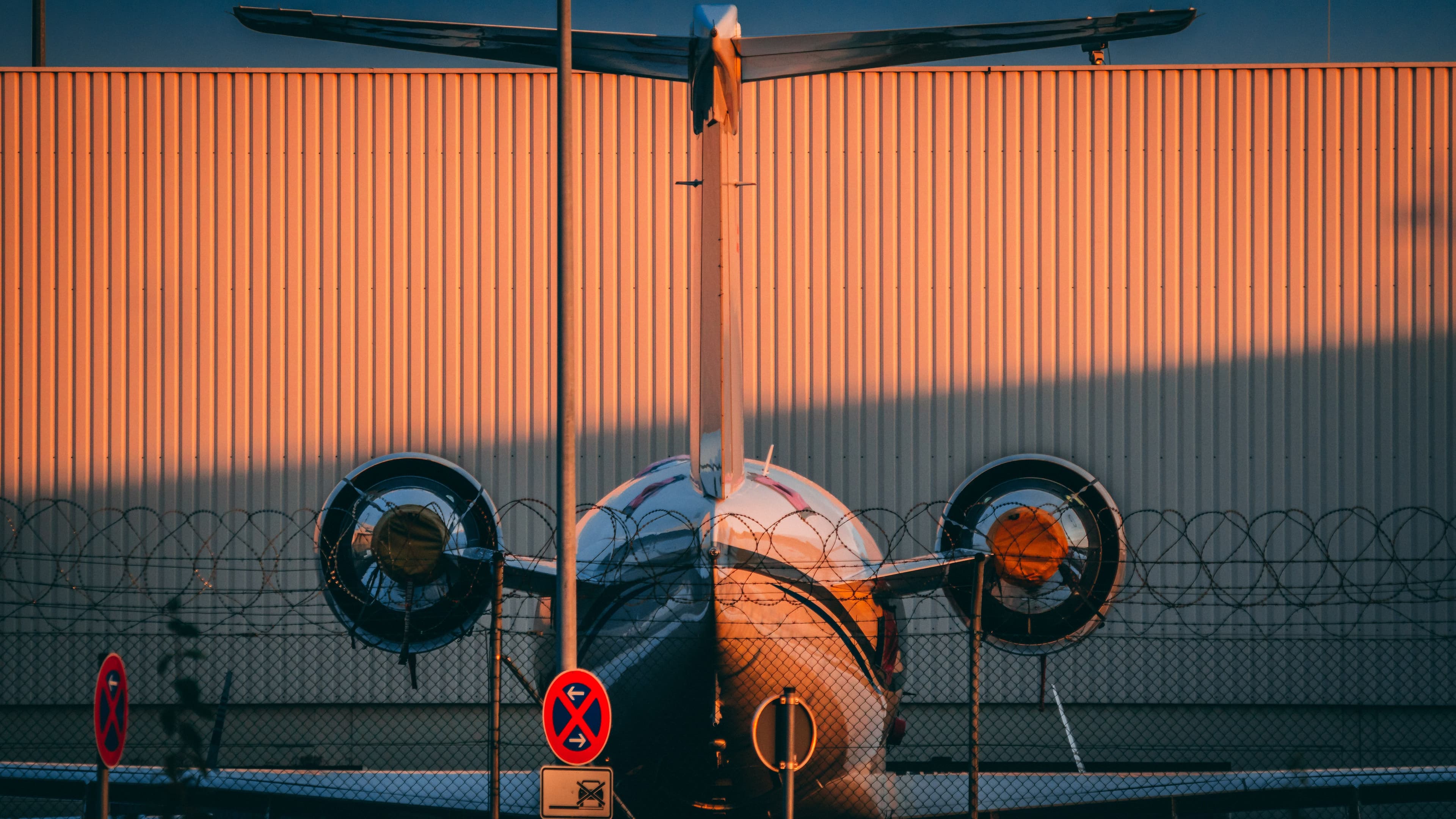 Business jet on the ramp before departure