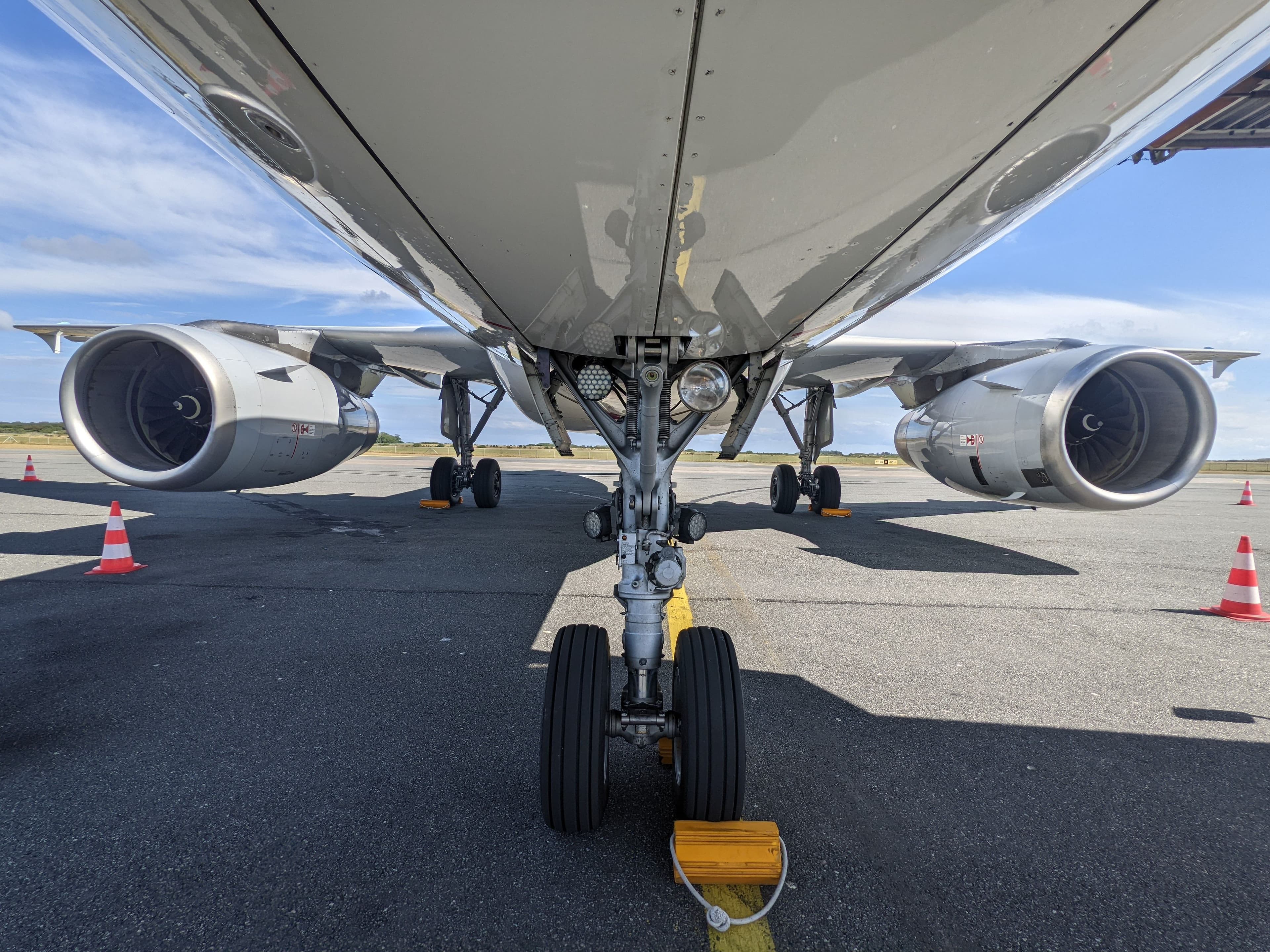 Business jet on the ramp before departure